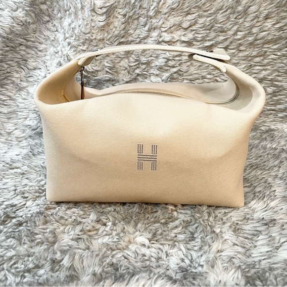 Hermes Canvas Small Bride-A-Brac Pouch Natural - Picture 1 of 11